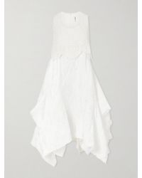 Comme des Garçons - Crochet-Trimmed Cloqué Midi Dress - Lyst