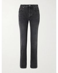 Saint Laurent - High-Rise Straight-Leg Jeans - Lyst