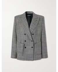 Tom Ford - Doppelreihiger Blazer Aus Kariertem Woll-Tweed - Lyst