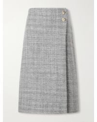 Cara Cara - Luca Button-Detailed Wool-Blend Tweed Midi Skirt - Lyst