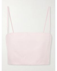 Gabriela Hearst - Nadir Cropped Cotton-Poplin Top - Lyst