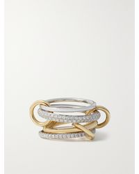 Spinelli Kilcollin - Vega Set Aus Vier Ringen Aus Sterlingsilber Und 18 Karat Mit Diamanten - Lyst