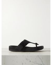 Loewe - Ease Zehensandalen Aus Strukturiertem Leder Mit Verzierungen - Lyst