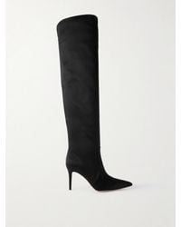 Gianvito Rossi - Hansen 85 Satin-Crepe Over-The-Knee Boots - Lyst