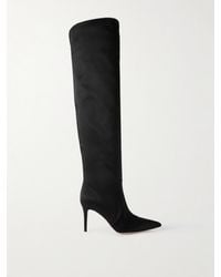 Gianvito Rossi - Hansen 85 Satin-Crepe Over-The-Knee Boots - Lyst