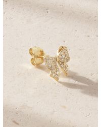 Sydney Evan - Small Bow 14-Karat Diamond Single Earring - Lyst