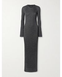 Proenza Schouler - Joni Metallic Ribbed-Knit Maxi Dress - Lyst