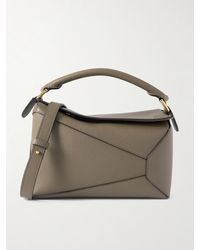 Loewe - Sac Porté Épaule En Cuir Texturé Puzzle Edge Small - Lyst