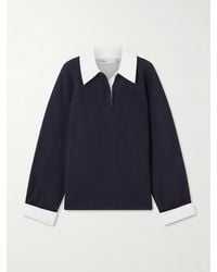 Tory Burch - Wool And Cotton-Blend Polo Shirt - Lyst