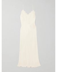 Rohe - Lace-Trimmed Satin Maxi Dress - Lyst