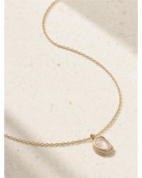 Melissa Joy Manning - Crescent Moon 14-Karat Recycled, Moonstone And Diamond Necklace - Lyst