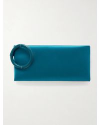 Tom Ford - Leather-Trimmed Satin Clutch - Lyst