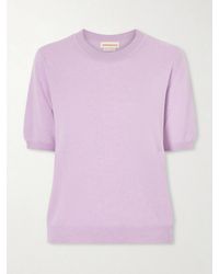 &Daughter - Emer Cropped Cashmere And Cotton-Blend T-Shirt - Lyst