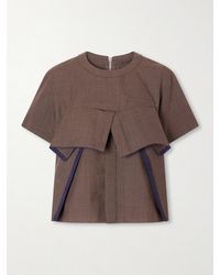 Sacai - Ruffled Wool Blouse - Lyst