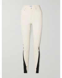 Mugler - Stretch Jersey-Trimmed High-Rise Skinny Jeans - Lyst