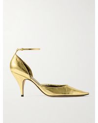 The Row - Liisa D'Orsay-Pumps Aus Metallic-Leder - Lyst