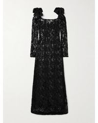 Nina Ricci - Bow-Embellished Cutout Sequined Lace Gown - Lyst