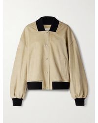 KHAITE - Spence Suede Bomber Jacket - Lyst