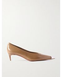 Christian Louboutin - Katissima 45 Embellished Patent-Leather Point-Toe Pumps - Lyst