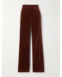 Nili Lotan - Corette Hose Mit Geradem Bein Aus Samt Aus Einer Baumwollmischung - Lyst
