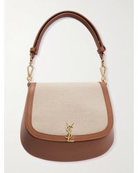 Saint Laurent - Voltaire Mini Tasche Aus Leder Und Canvas - Lyst