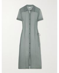 Dries Van Noten - Silk Crepe De Chine Shirt Dress - Lyst