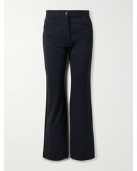 Acne Studios - Pinstriped Crepe Straight-Leg Pants - Lyst