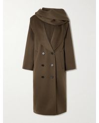 Rohe - Double-Breasted Scarf-Detailed Layered Wool Coat - Lyst