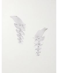 KHAITE - Leaf-Tone Earrings - Lyst