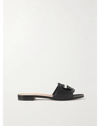 Gucci - Interlocking G Cut-out Leather Sliders - Lyst