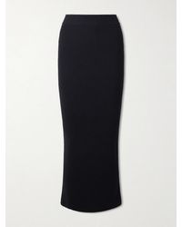 Balmain - Ribbed-Knit Midi Skirt - Lyst