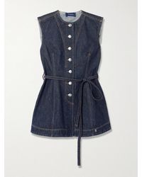 Sportmax - Spddominio Belted Denim Vest - Lyst