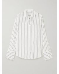 Frankie Shop - Helen Hemd Aus Gestreiftem Lyocell - Lyst