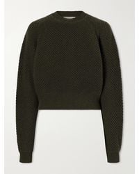 Ulla Johnson - Ronan Cropped Open-Knit Wool Sweater - Lyst