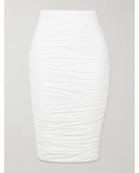 Maygel Coronel - Dasos Ruched Stretch-Jersey Midi Skirt - Lyst