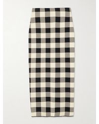 Posse - Pippa Checked Jacquard-Knit Maxi Skirt - Lyst