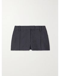 Valentino Garavani - Mohair And Wool-Blend Shorts - Lyst