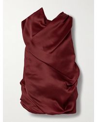 KHAITE - Luola Draped Silk-Gazar Blouse - Lyst