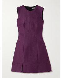 emilia wickstead- strapless pleated crepe mini dress Emilia Wickstead Strapless Pleated Crepe Mini Dress in Green