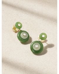 Fernando Jorge - Boucles D'Oreilles En Or 18 Carats (750/1000) Diamants, Jade Et Aigues-Marines Signal - Lyst