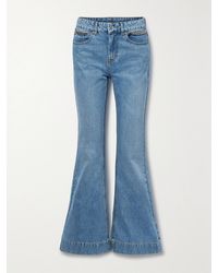 Stella McCartney - Net Sustain Iconic Chain-Embellished High-Rise Flared Jeans - Lyst