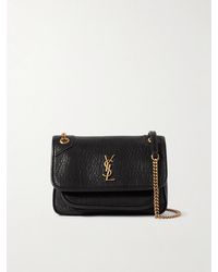 Saint Laurent - Niki Mini Crinkled-Leather Shoulder Bag - Lyst