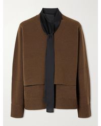 Sacai - Scarf-Detailed Wool Cardigan - Lyst