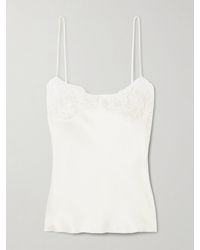 Chloé - Lace-Trimmed Silk-Satin Camisole - Lyst
