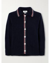 Thom Browne - Hector Striped Wool And Mohair-Blend Cardigan - Lyst