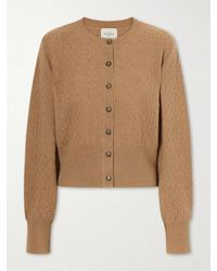 LeKasha - Gaya Pointelle Knit Cashmere Cardigan - Lyst