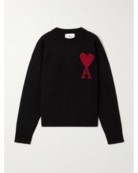 Ami Paris - Net Sustain Adc Intarsia Wool Sweater - Lyst