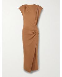 Isabel Marant - Nadela Asymmetrisches Maxikleid Aus Baumwoll-Jersey Mit Raffung - Lyst