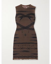Jean Paul Gaultier - X Knwls Graphic-print Stretch-woven Mini Dress X - Lyst