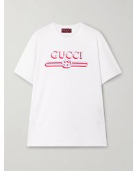 Gucci - Logo Printed T-Shirt - Lyst